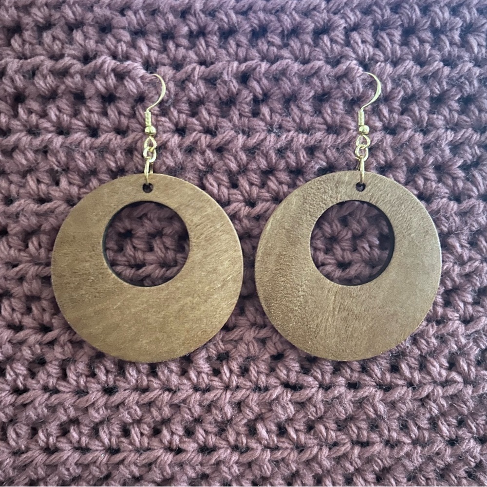 Wooden Dangle Earrings